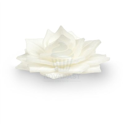 MODECOR CAJA DE 15 ROSAS DE OBLEA BLANCAS 4CM 