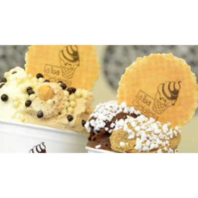 Barquillos para helados con logotipo personalizado 6cm