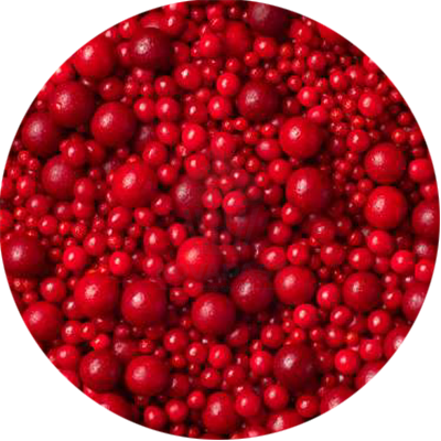 NOVAPAST 100GR. PERLAS MIX ROJAS 3,5,7,10 MM