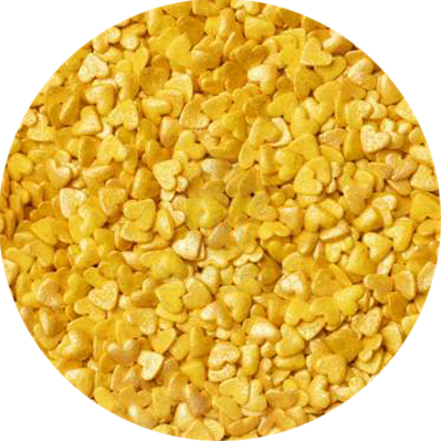NOVAPAST BOTE 1 KG SPRINKLES CORAZONES AZUCAR ORO