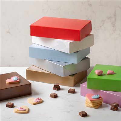 DECORA CAJA PARA DULCES ROJA 23X16X5H CM