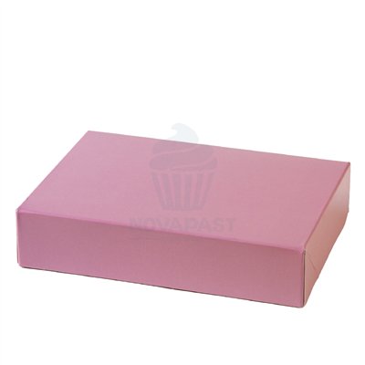 DECORA CAJA PARA DULCES ROSA 23X16X5H CM