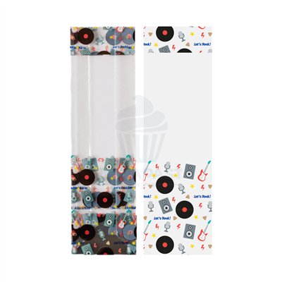 DECORA PAQ. 100 BOLSAS CELOFAN "DISCO" 28X8+5CM 