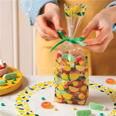 DECORA PAQ. 100 BOLSAS CELOFAN AMALFI 28X8+5CM 