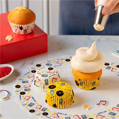 DECORA SET 10 BLONDAS PAPEL 30CM "DISCO"