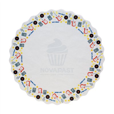 DECORA SET 10 BLONDAS PAPEL 30CM "DISCO"