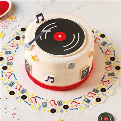 DECORA SET 10 BLONDAS PAPEL 30CM "DISCO"