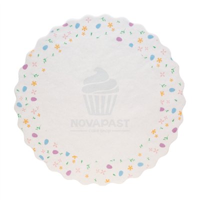 DECORA SET 10 BLONDAS PAPEL 30CM FLORES/HUEVOS