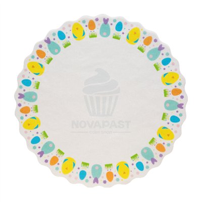 DECORA SET 10 BLONDAS PAPEL 30CM POLLITOS DIVERT.