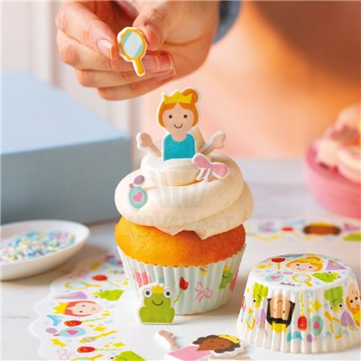 DECORA SET 10 BLONDAS PAPEL 30CM CUENTO HADAS