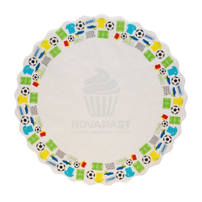 DECORA SET 10 BLONDAS PAPEL 30CM FUTBOL GOAL