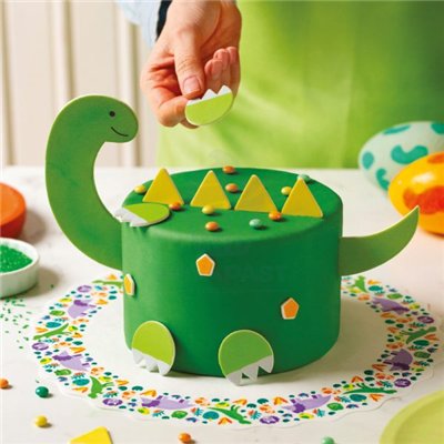 DECORA SET 10 BLONDAS PAPEL 30CM DINOSAURIOS