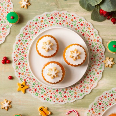 DECORA SET 10 BLONDAS PAPEL 30CM FLOR DE PASCUA