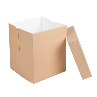 Caja Alta Kraft para Tartas 25x25x30 cm - Sin Ventana