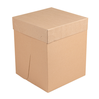 Caja Alta Kraft para Tartas 25x25x30 cm - Sin Ventana