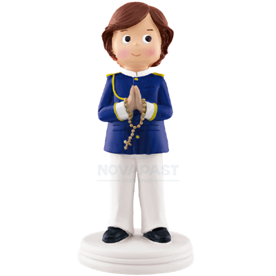 FIGURA NIÑA PRIMERA COMUNION RESINA ENRIQUE 14CM