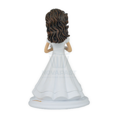 FIGURA NIÑA PRIMERA COMUNION RESINA LIBRO 15CM
