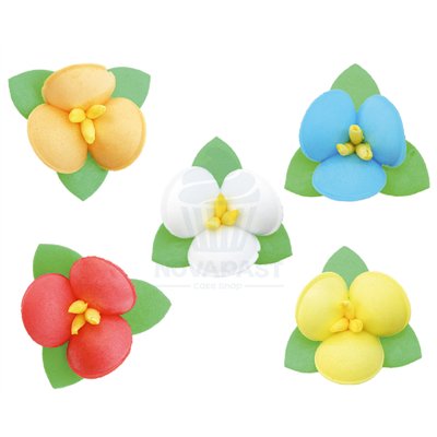 CAJA 100 FLORES OBLEA CON PISTILOS STDOS 50MM