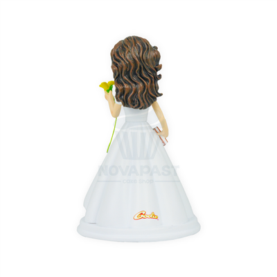 FIGURA NIÑA PRIMERA COMUNION RESINA FLOR 15CM