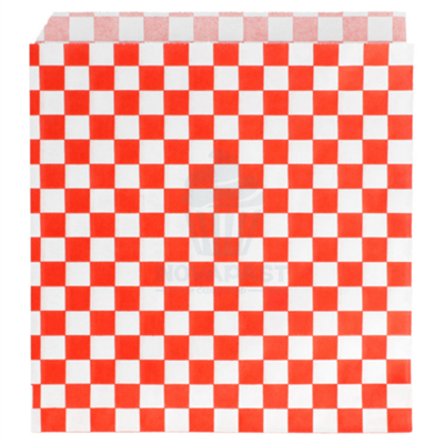 500 BOLSAS ABIERTAS 2 LADOS ANTIGRASA 16X16CM ROJO