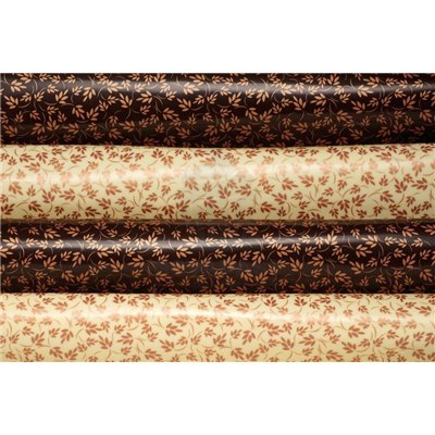 LAMINA CHOCOTRANSFER HOJAS DORADAS 30X40CM (UND)