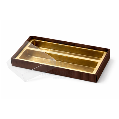 CAJA BOMBONES/SEPARADOR TAPA ACETATO 11X19,5XH3CM 
