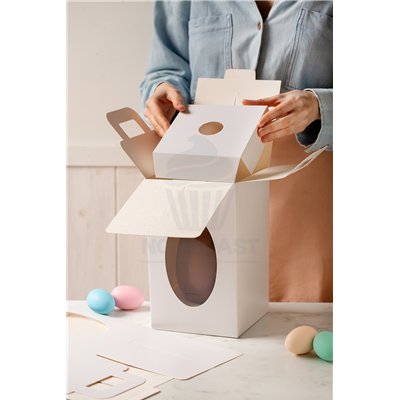 SET 2 CAJAS PARA HUEVO PASCUA VENTANA 20X20X35H CM