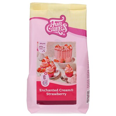 FUNCAKES PREPARADO CREMA ENCANTADA FRESA 450G.