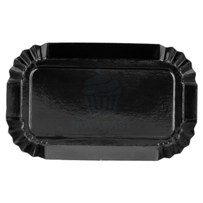 GDP 100 MINI PLATILLOS CUADRADO NEGRO 4X8 CM