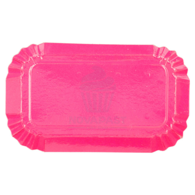 GDP 100 MINI PLATILLOS CUADRADO FUCSIA 4X8 CM