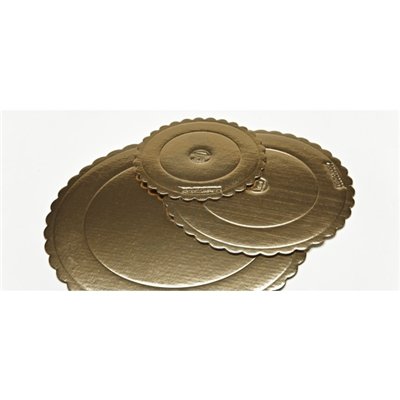 Disque en Carton Extra-Rigide Or 28 cm (Unité)