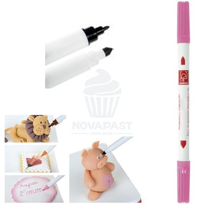 Rotulador Alimentario Doble punta "Negro" (Und)