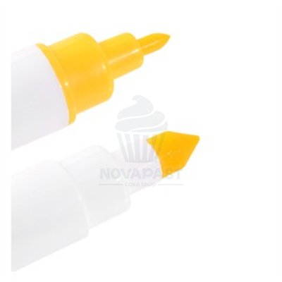 Rotulador Alimentario Doble punta "Amarillo" (Und)