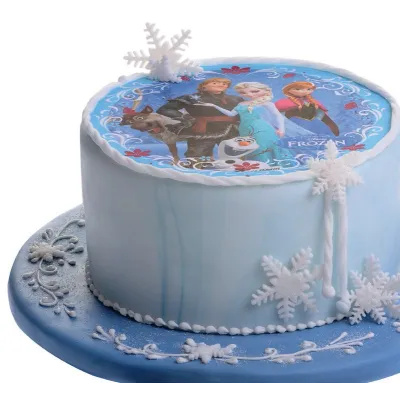 antes de Dos grados si puedes Oblea redonda Modecor "Frozen" para tartas (ud, 21 cm)