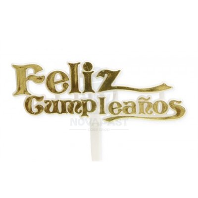 LETREIRO PLÁSTICO "FELIZ ANIVERSÁRIO" (PACOTE 24 UNDS)