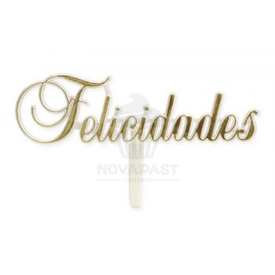 PLACA PLÁSTICA "PARABÉNS" (PACOTE 24 UNIDADES)