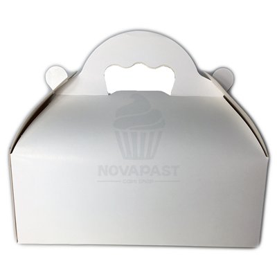 CAJA CON ASAS BLANCA 20X18 "ALTURA 7CMS" (UND)
