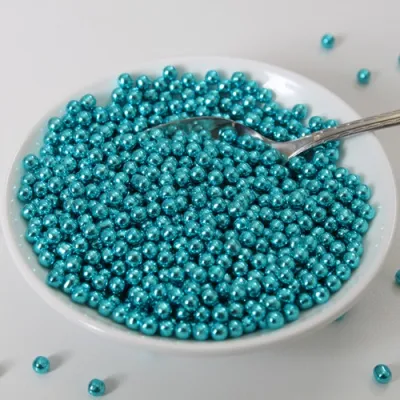 Perlas de azúcar Funcakes "Azul metalizado" (80 gr)