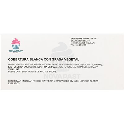 COBERTURA SUCED. CREMYCO BLANCA (CAJA 20 KGS)