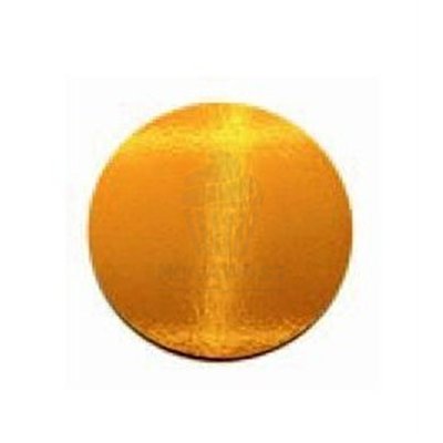 DISCO DE PAPELÃO DOURADO 16 CMS (UND)