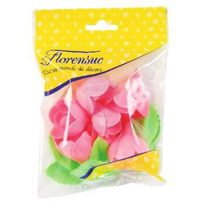 ROSAS OBLEA ROSAS (SET 6 FLORES+12 HOJAS)