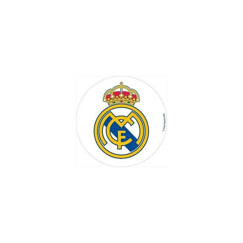 Escudo Real Madrid CF en oblea para tartas (21 cm)
