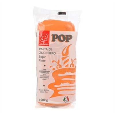 FONDANT MODECOR POP "LARANJA" (BLOCO 1 KG)