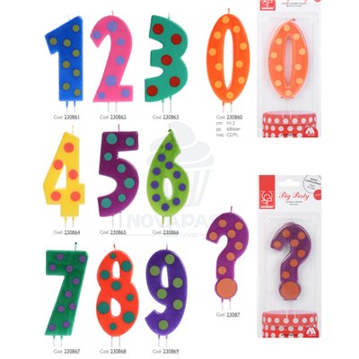 GRAN FÊTE DE BOUGIE COULEURS Nº6 (PIÈCE)