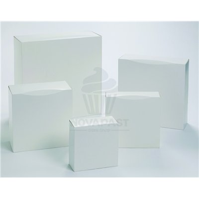 CAJA PARA PASTAS BLANCA 20X20 "ALTURA 8CMS" (UND)