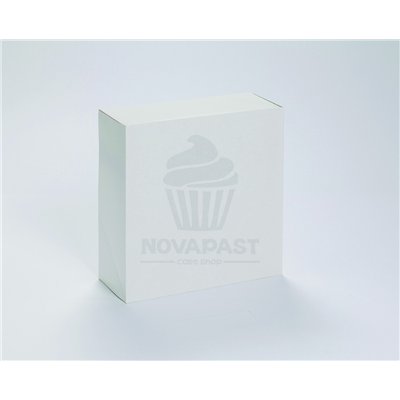 CAJA PARA PASTAS BLANCA 20X20 "ALTURA 8CMS" (UND)