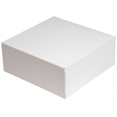 CAJA PARA PASTAS BLANCA 40X40 "ALTURA 8CMS" (UND)