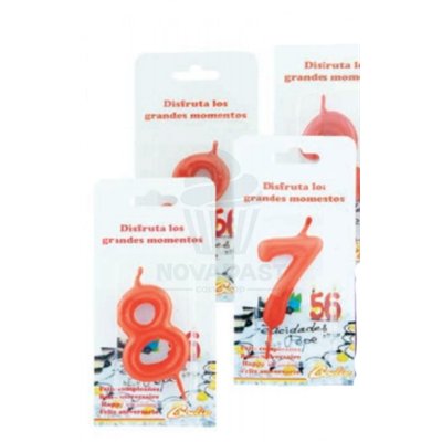 VELITA ROJA 7 CMS BLISTER INDIVIDUAL "Nº 8" (UND)