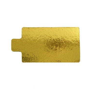 RECTANGULAR BASE W/ FLAP 5.5 X 9 CM GOLD (100 UNITS)