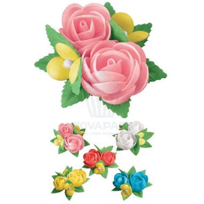 CENTRO DE FLORES OBLEA 80 MM. STO (CAIXA 25 UNDS)